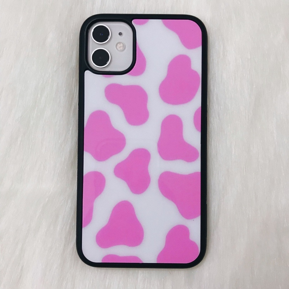 Iphone 11 Pink Cowprint Case
